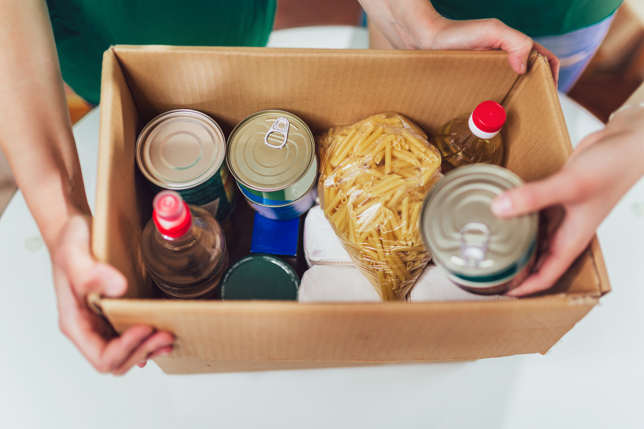 box of food donations